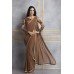 BROWN INDIAN WEDDING PARTY FUNCTION SAREE